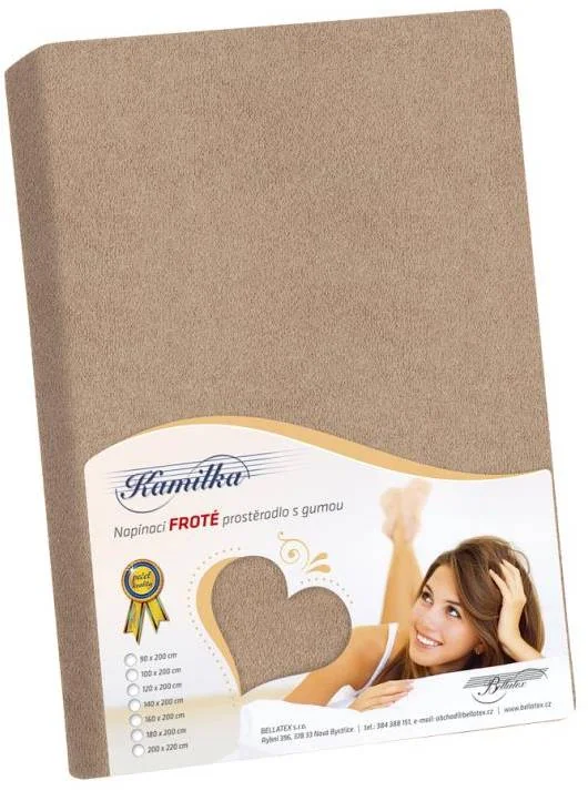 Froté prestieradlo 90x200x40cm 013 kávová 1×1 ks, posteľná plachta