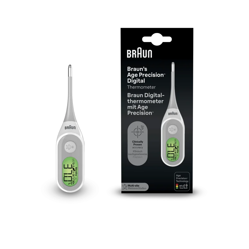 Braun PRT2000 digitálny teplomer Age Precision s ohybnou špičkou 