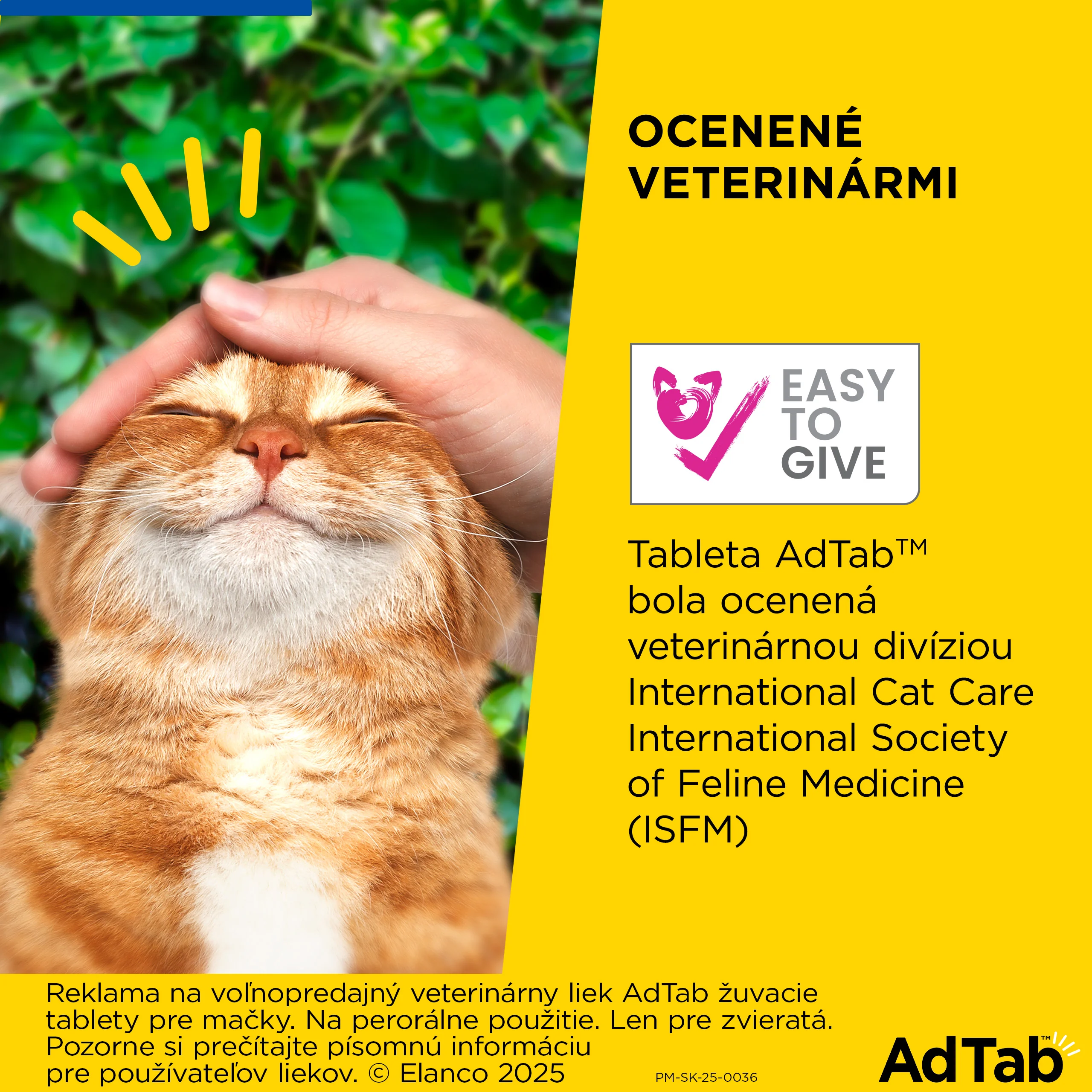 AdTab žuvacie tablety pre mačky 12 mg, hmotnosť mačky 0,5–2,0 kg 1 tbl