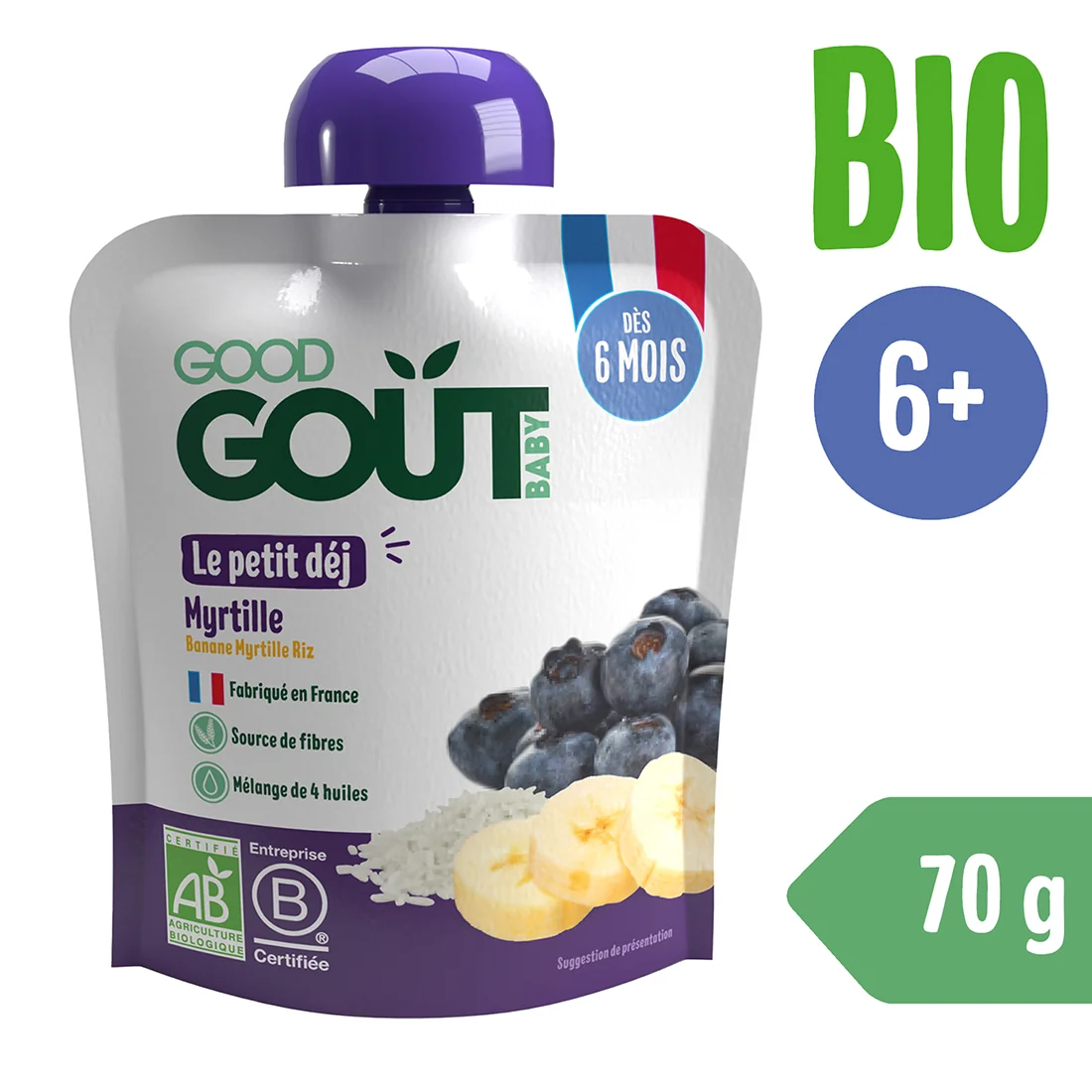 Good Gout BIO Čučoriedkové raňajky 1×70 g, kapsa čučoriedka