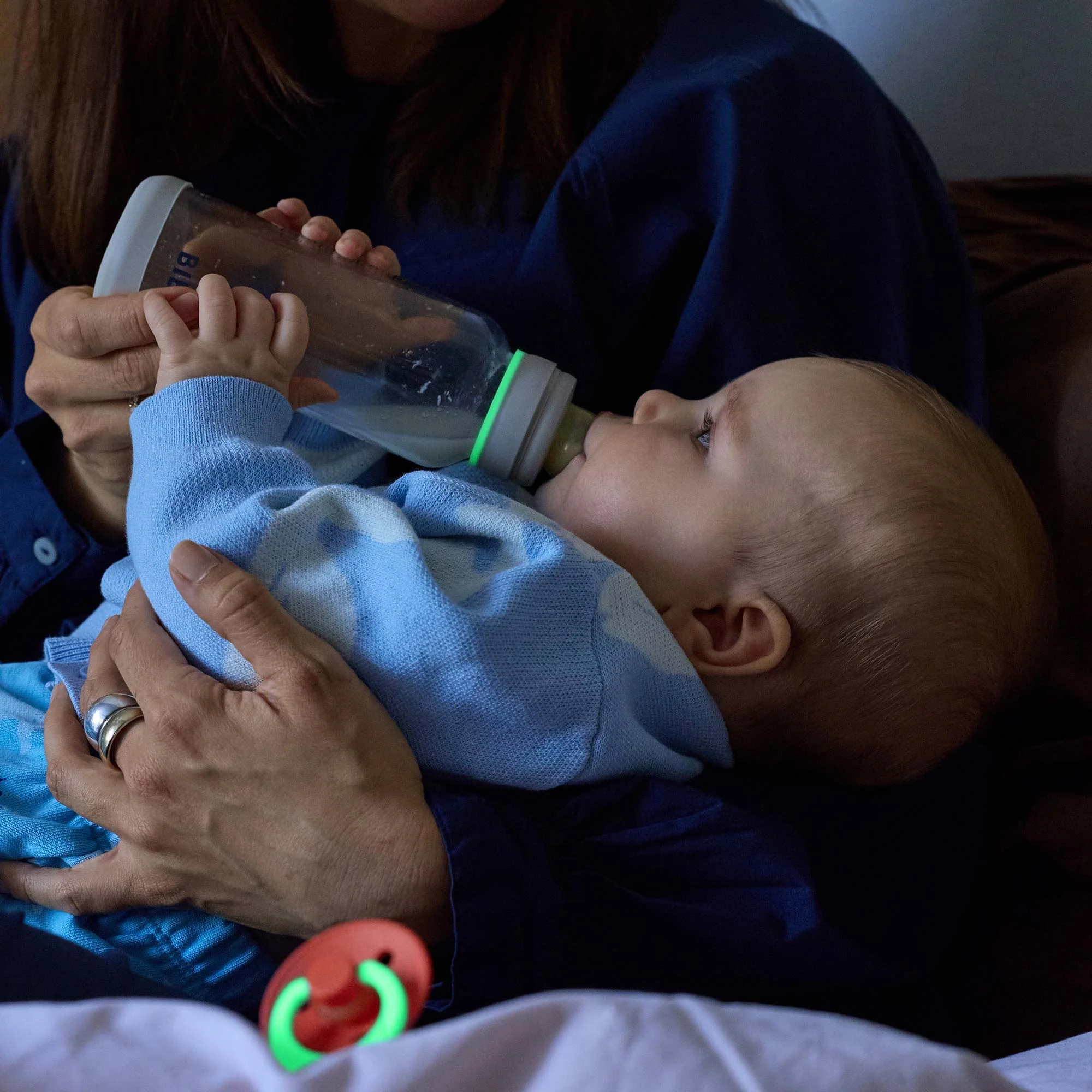 BIBS nočná antikoliková fľaša so silikónovým cumlíkom 270ml Vanilla