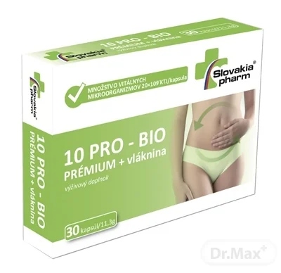 Slovakiapharm 10 PRO - BIO PREMIUM + vláknina 1×30 cps, výživový doplnok