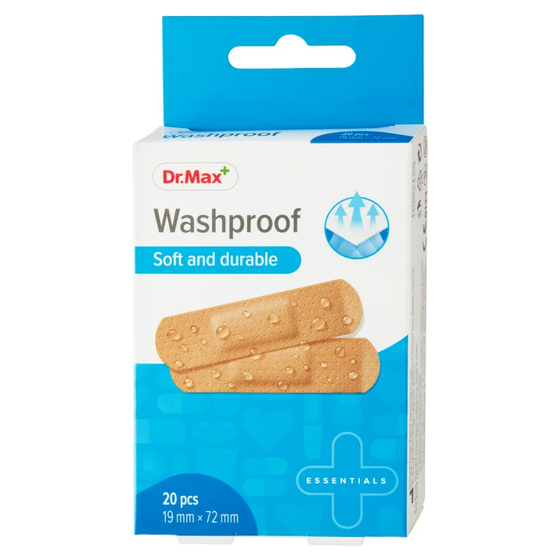 Dr. Max Náplasť Washproof (inov. 2019) 1×20 ks, 19 x 72mm, umývateľná