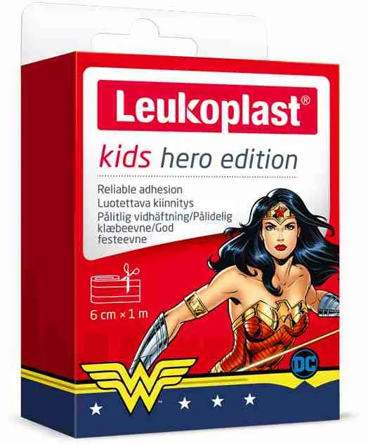 Leukoplast® kids Hero Edition Wonder Woman 1×1 ks, rozmer 6 cm×1 m