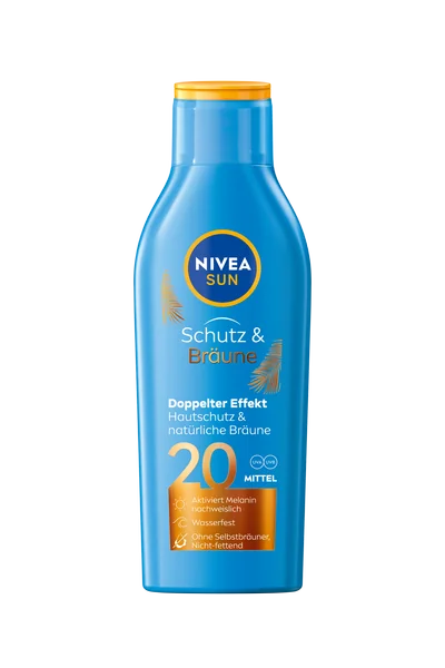 Nivea Sun Mlieko na opaľovanie Protect&Bronze OF20 1×200 ml, mlieko na opaľovanie