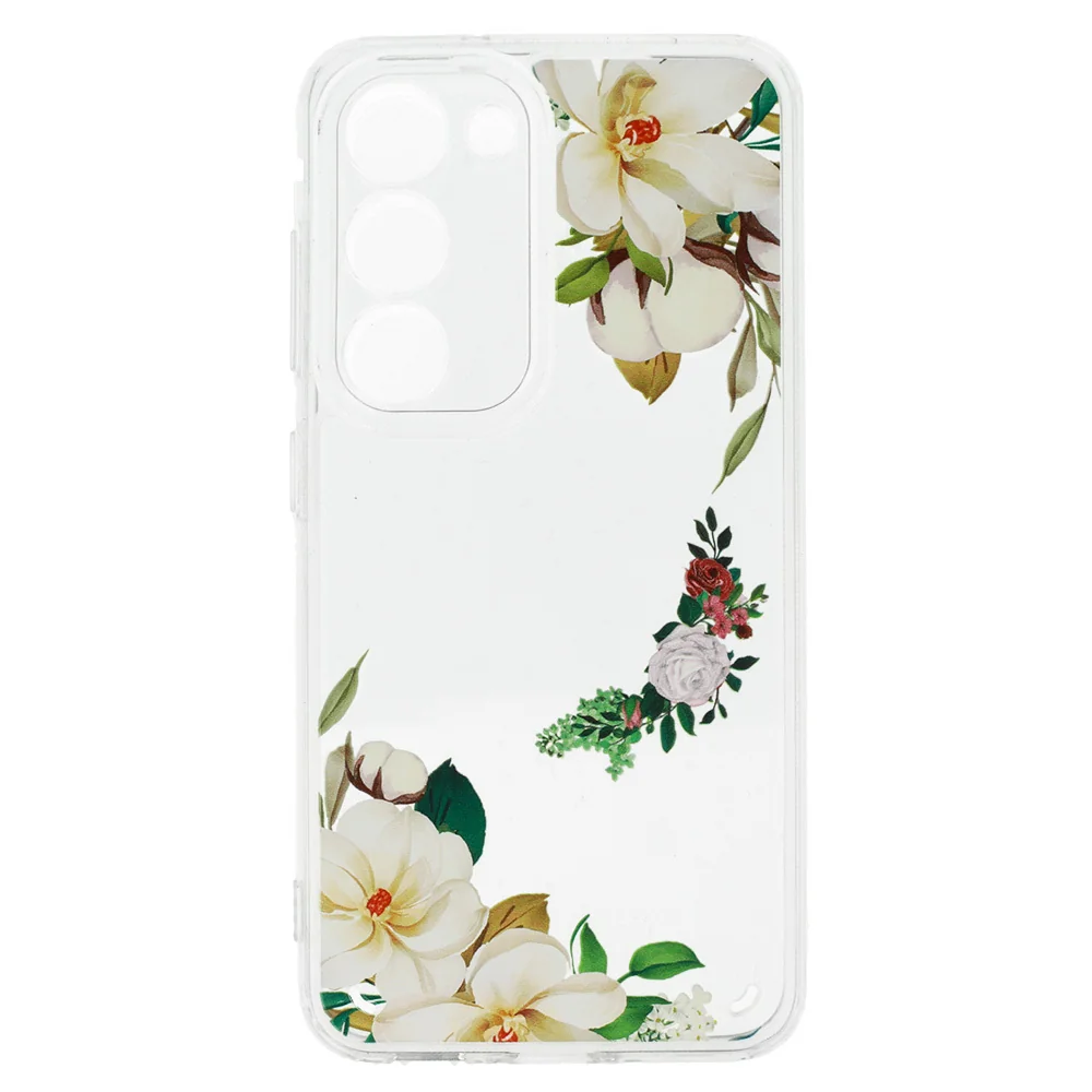 MG Flower kryt na Samsung Galaxy S23 FE, white flower