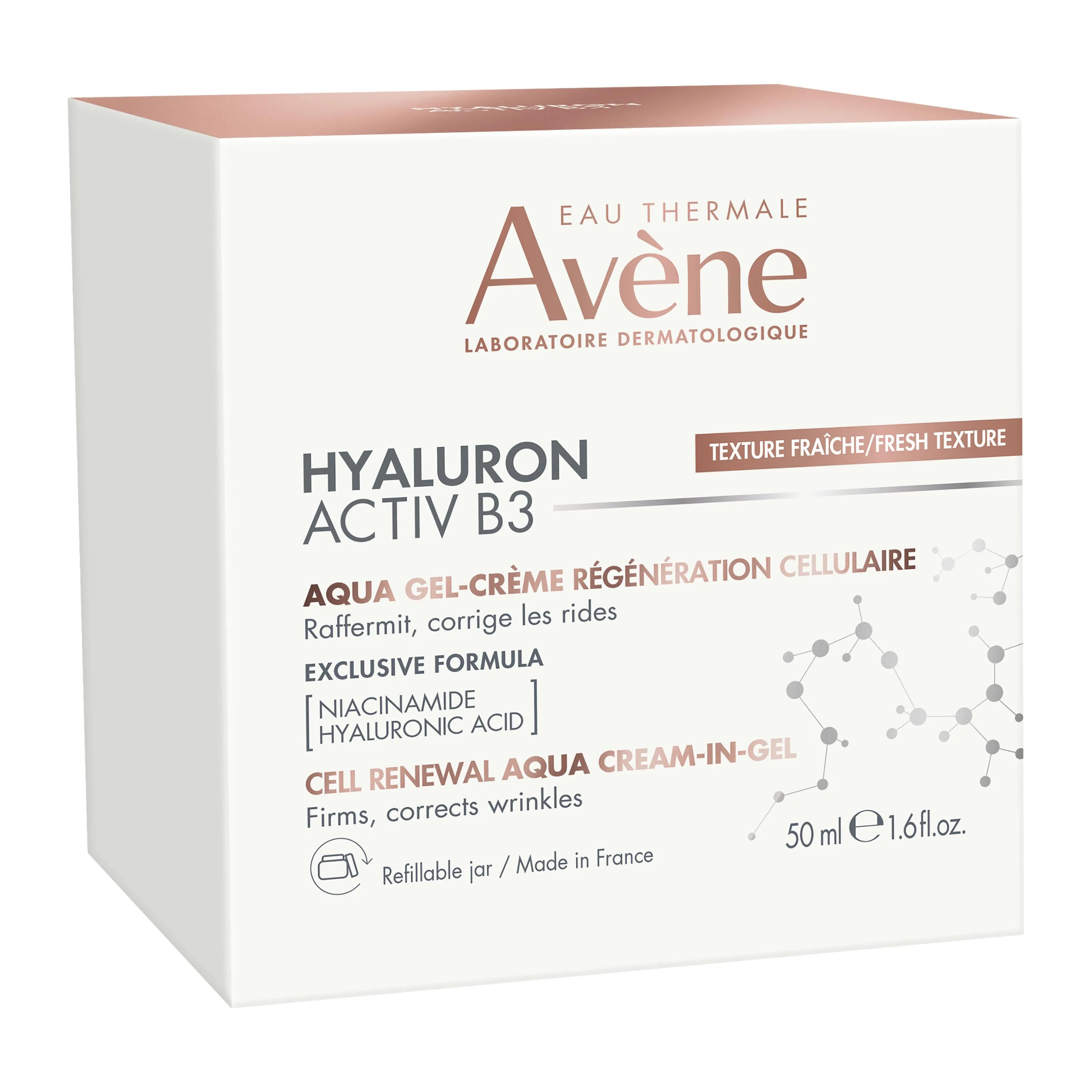 AVENE HYALURON ACTIV B3 Aqua gel krém 1×50 ml, gélový krém