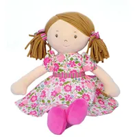 Bonikka Dames látková bábika fran-ružové-šaty