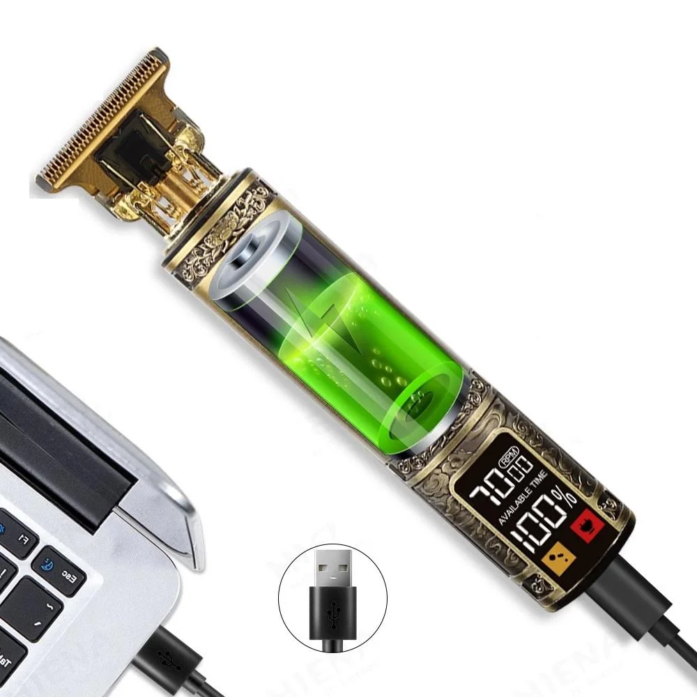 Elektrický strojček na vlasy s USB nabíjaním 15,5cm, 4 nástavce