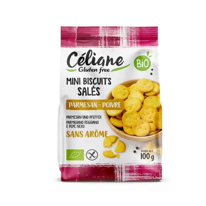 Celiane bezlepkové chrumkavé krekry parmezán, korenie 1×100 g, krekry