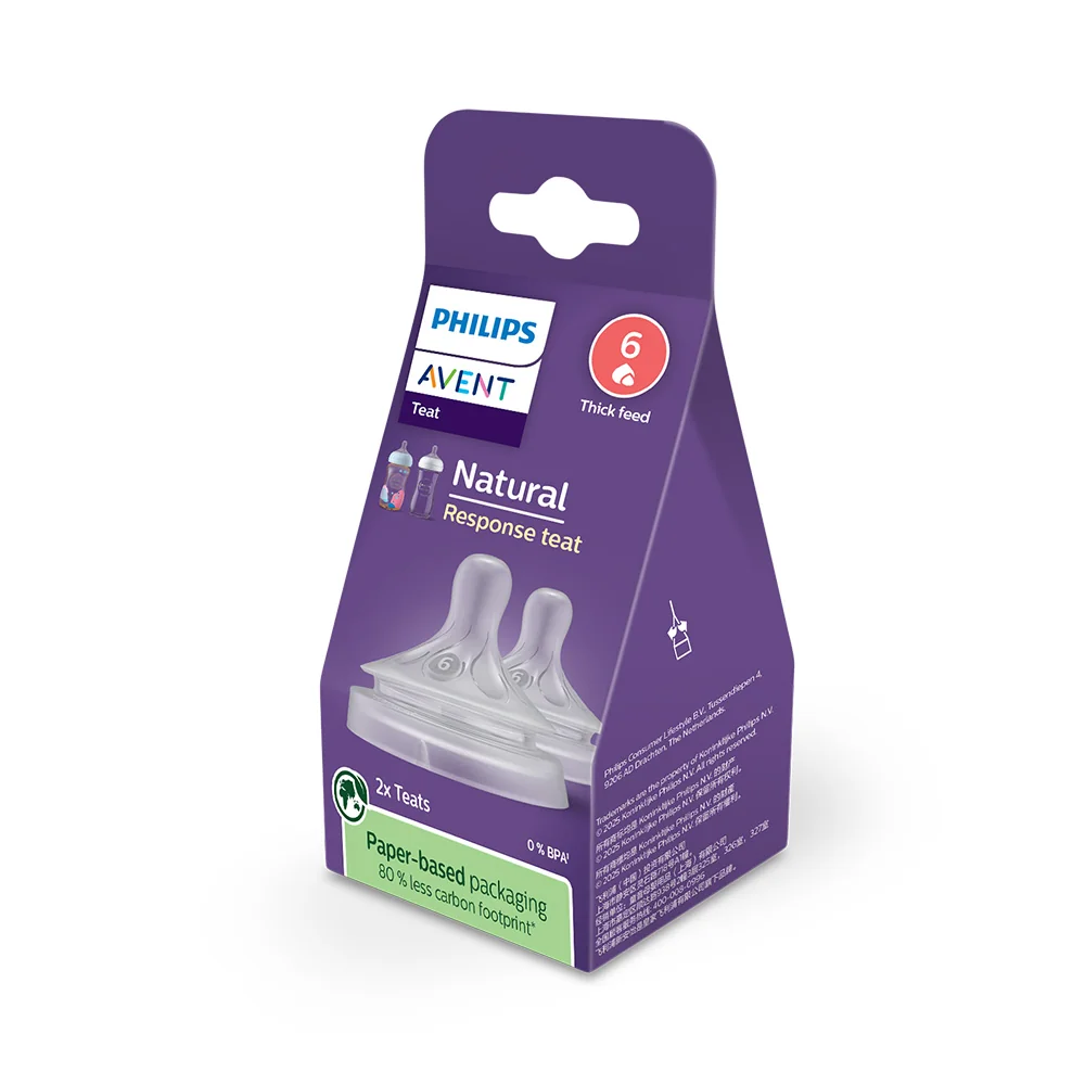 Philips AVENT Cumlík Natural Response 6 na kašu 1×2 ks, cumlíky na fľaše