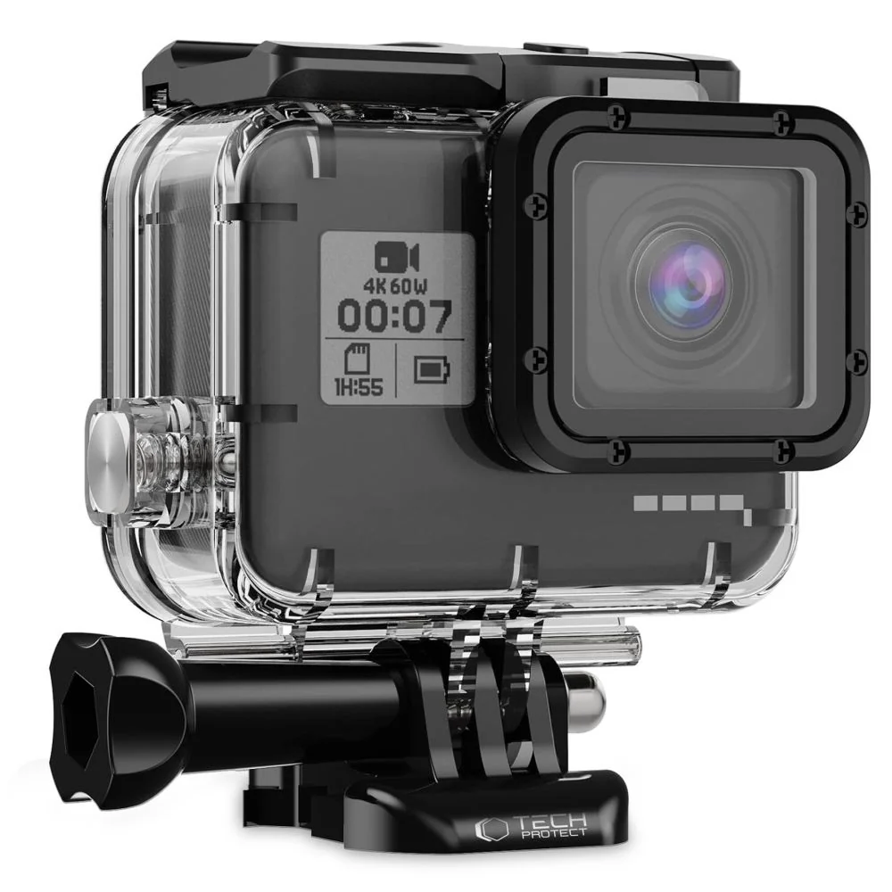 Tech-Protect GA200 vodotesné puzdro na GoPro Hero 5 / 6 / 7, priesvitné é