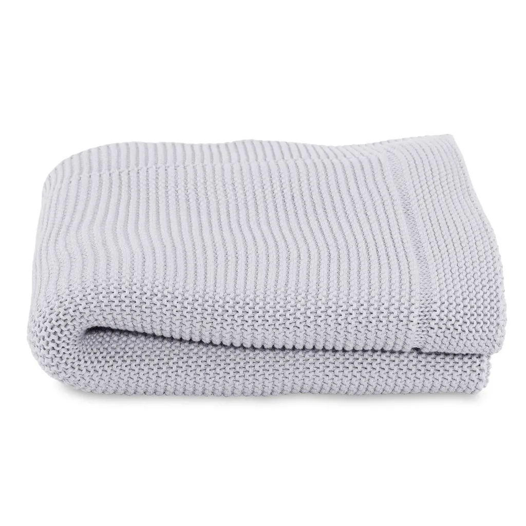 CHICCO Deka pletená Tricot Blanket Light Grey 90x70 cm 1×1 ks