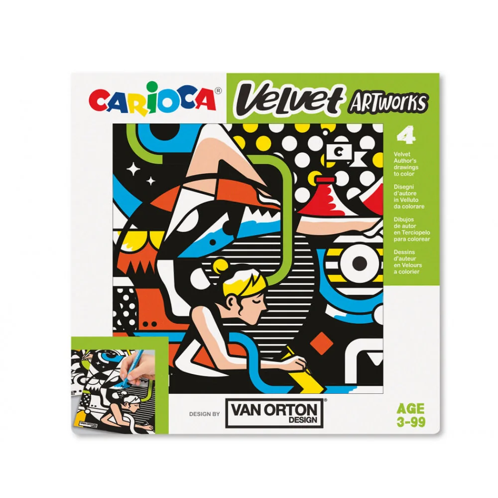 Autorské kresby na vyfarbenie Carioca Zamat VAN ORTON Street-CARIOCA