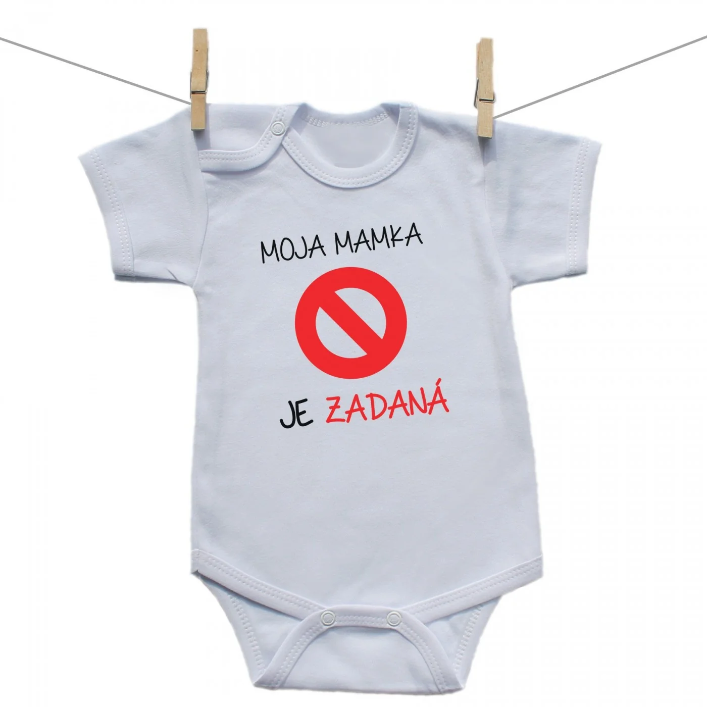 Boodyy Body s krátkym rukávom Moja mamka je zadaná Veľkosť: 50