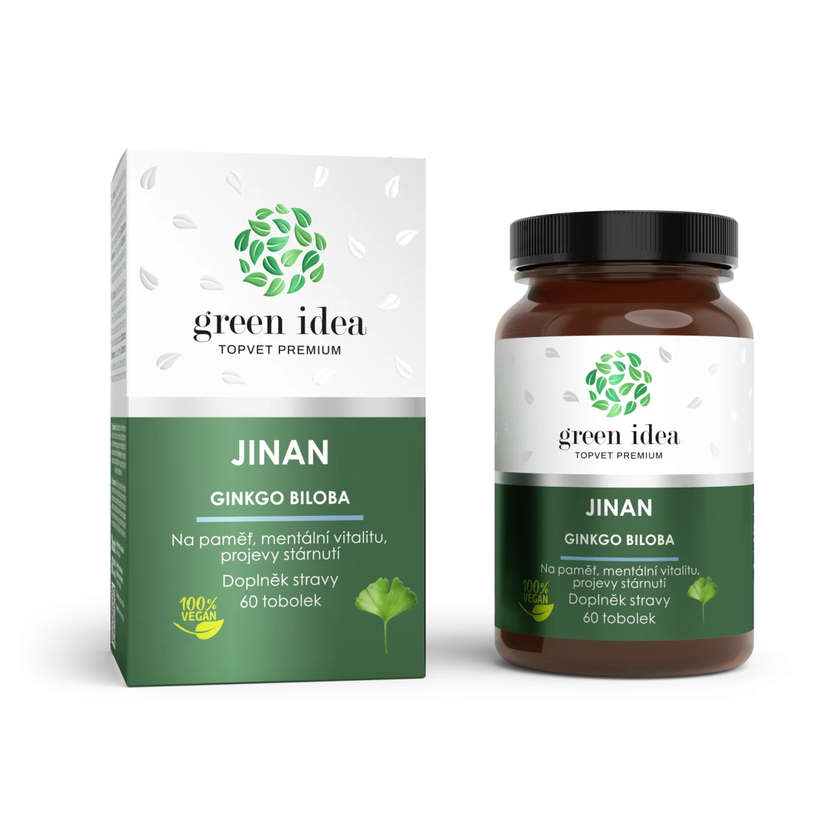 Ginkgo biloba - bylinný extrakt - 60 kapsúl - Green idea