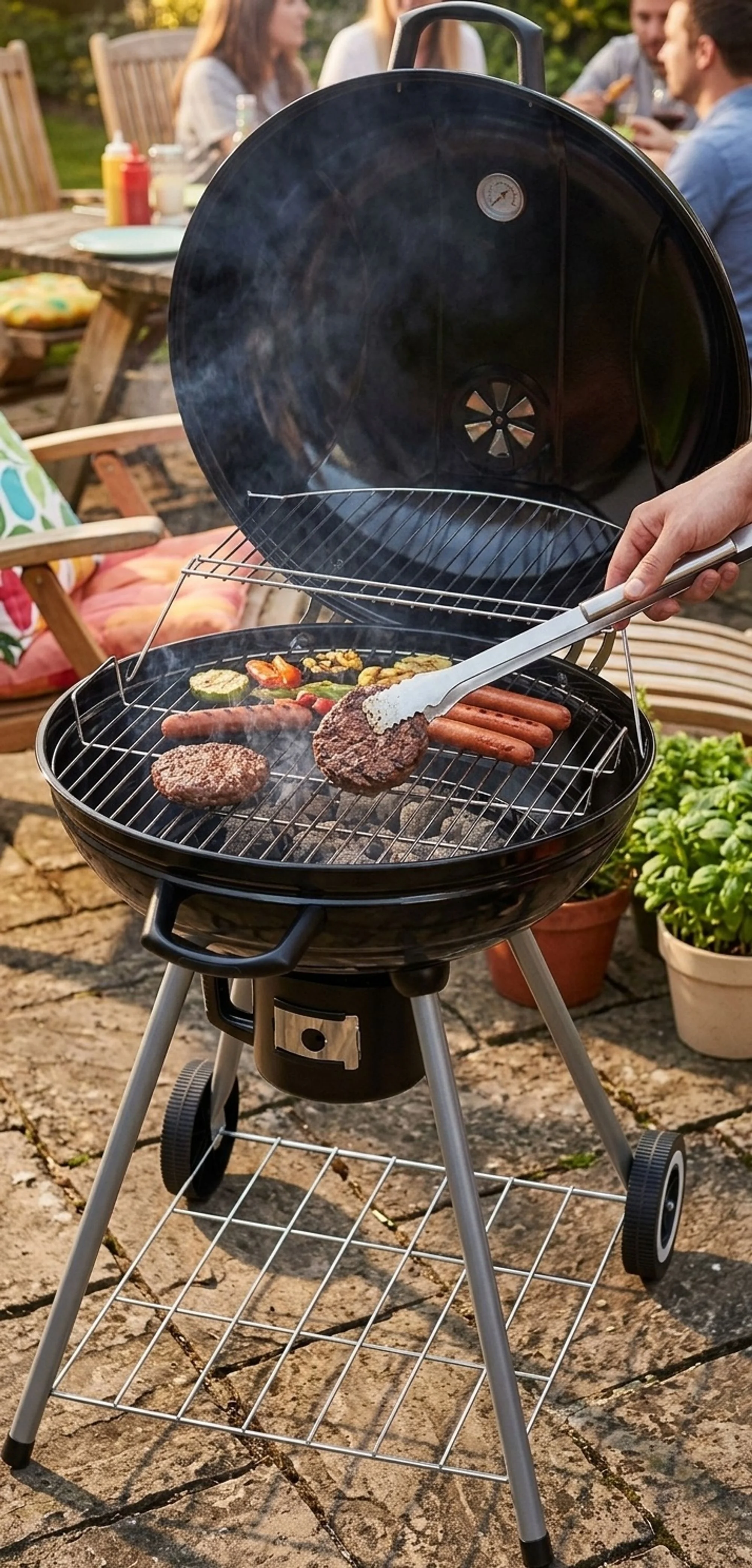 Strend Pro gril Marco, 1 ks BBQ, na drevené uhlie, 58,5x65x85 cm