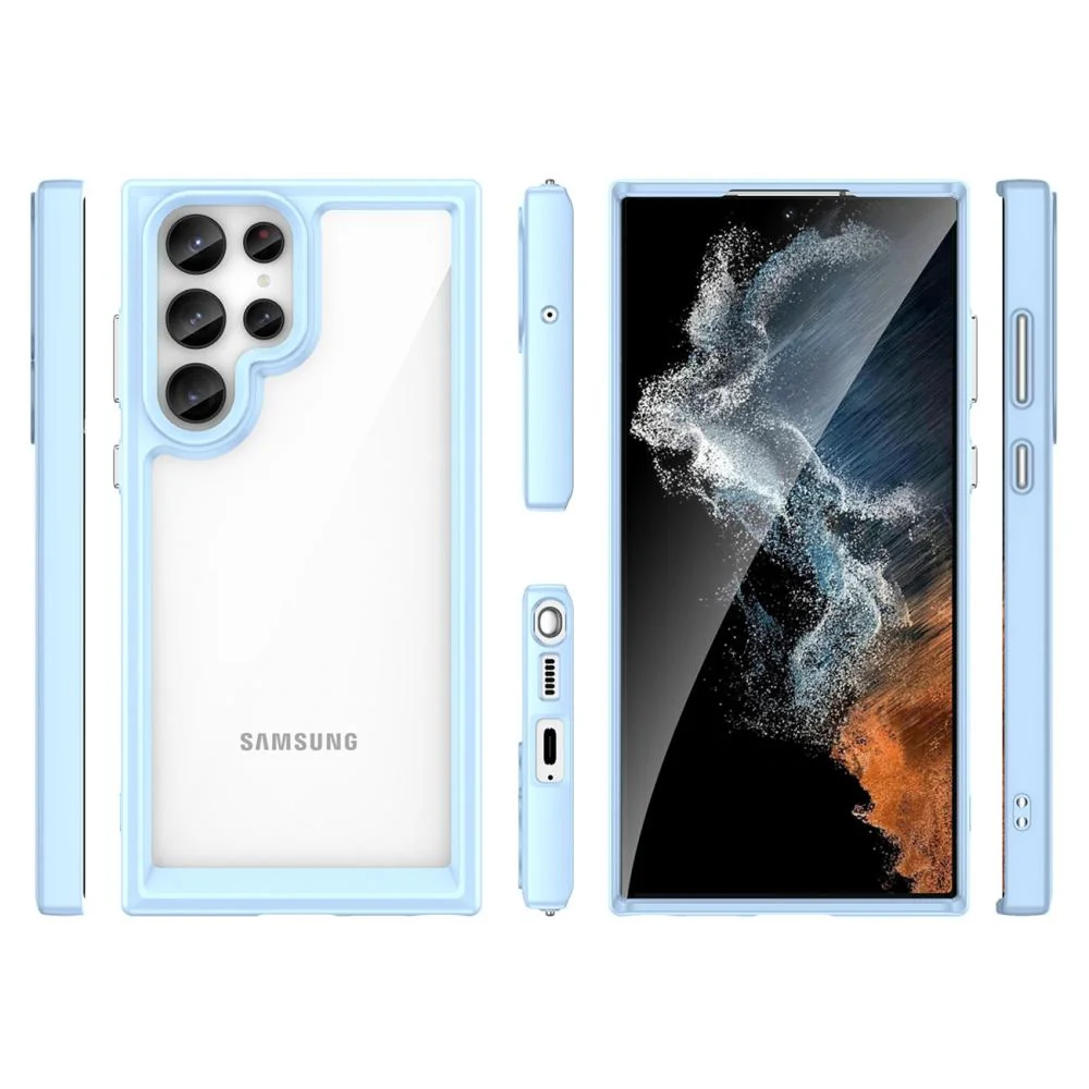 Modré tvrdé puzdro pre Samsung Galaxy S23 Ultra