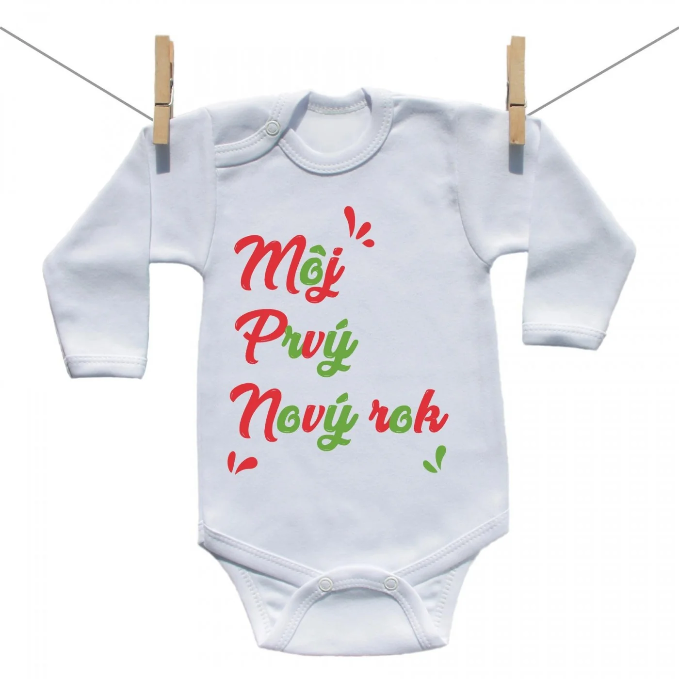 Boodyy Body s dlhým rukávom Môj prvý Nový rok Veľkosť: 98