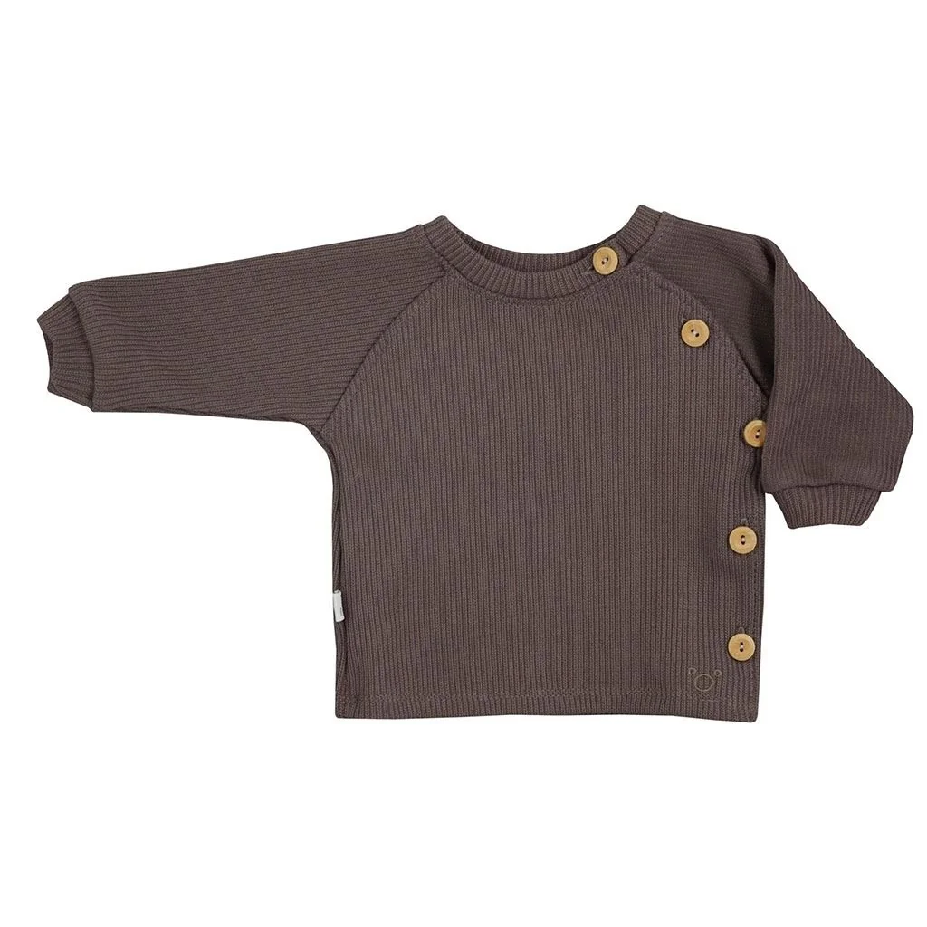 Dojčenské tričko s dlhým rukávom Koala Pure brown 62 (3-6m),