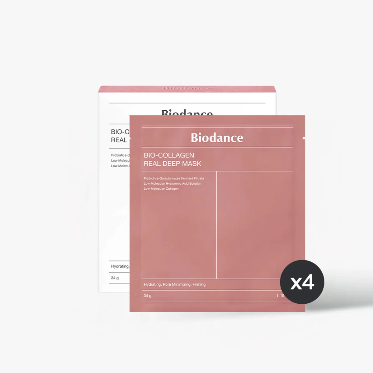 Biodance Bio Collagen Real Deep Mask 4ks BOX spevňujúca maska s kolagénom 4ks BOX
