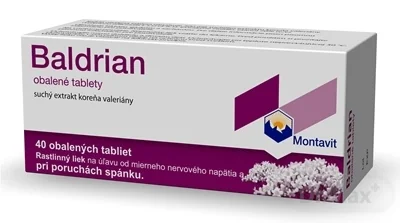 Baldrian 1×40 tbl, 300 mg, na poruchy spánku