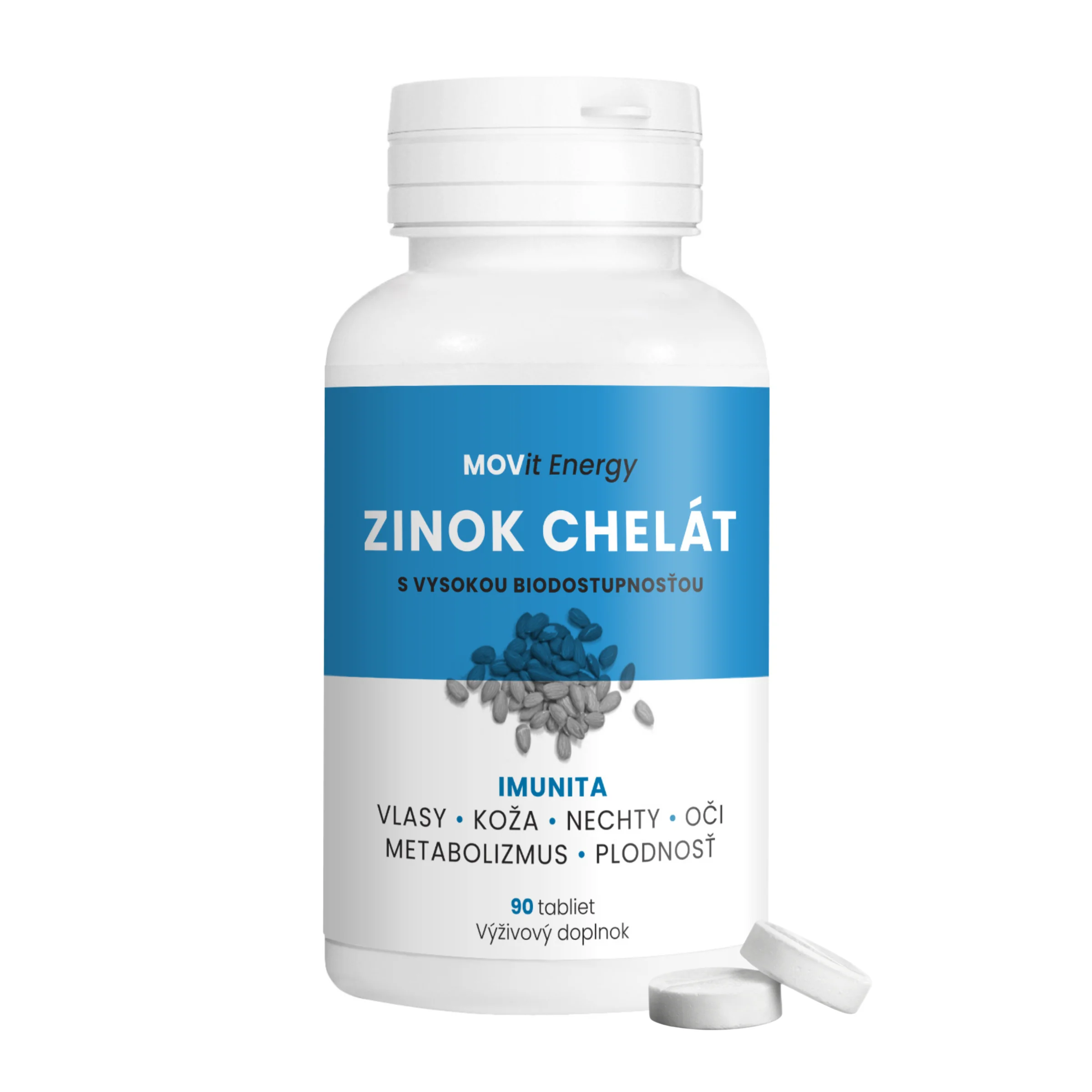 MOVit Zinok Chelát 15 mg 90 tbl
