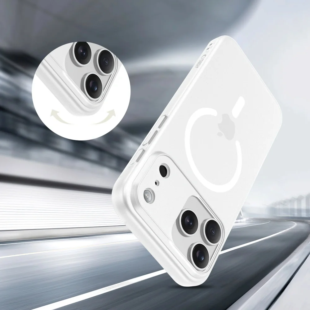 Tech-Protect MagSlim MagSafe kryt na iPhone 17 Pro Max, biely 