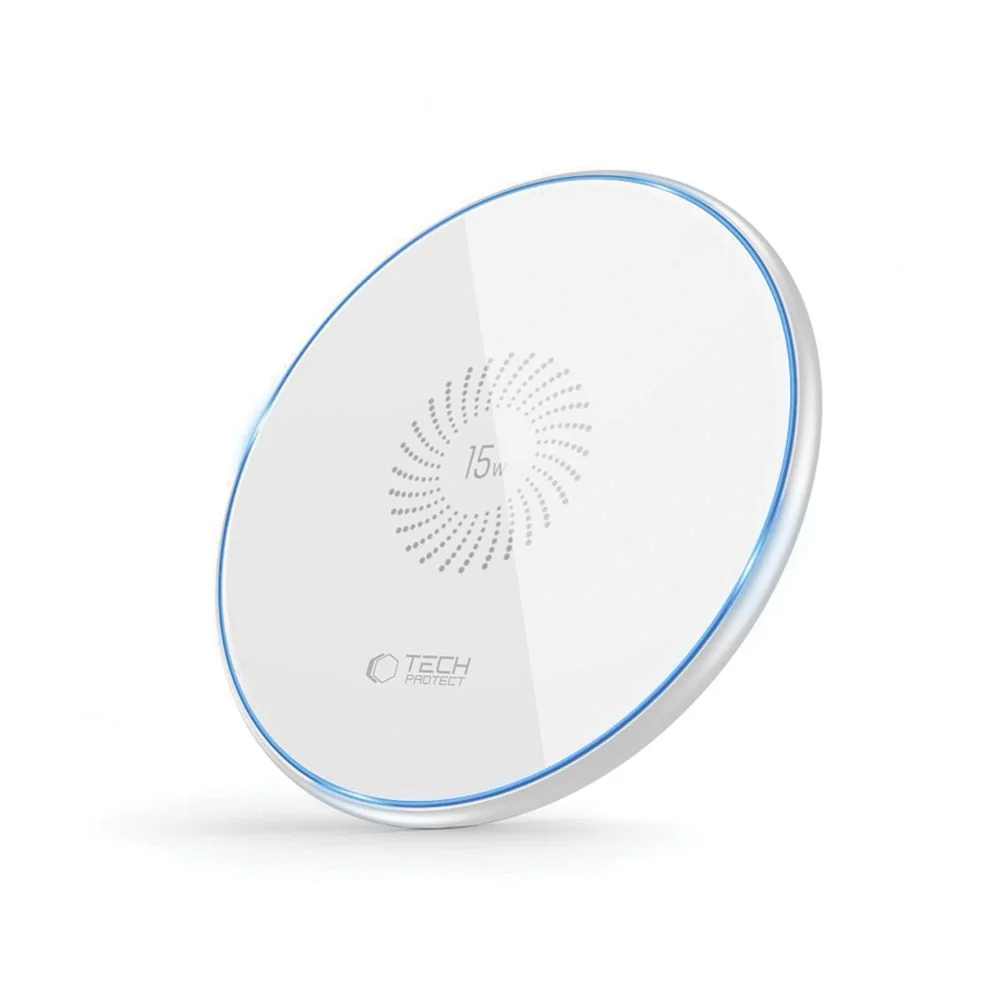 Tech-Protect C1 bezdrôtová nabíjačka 15W, biela