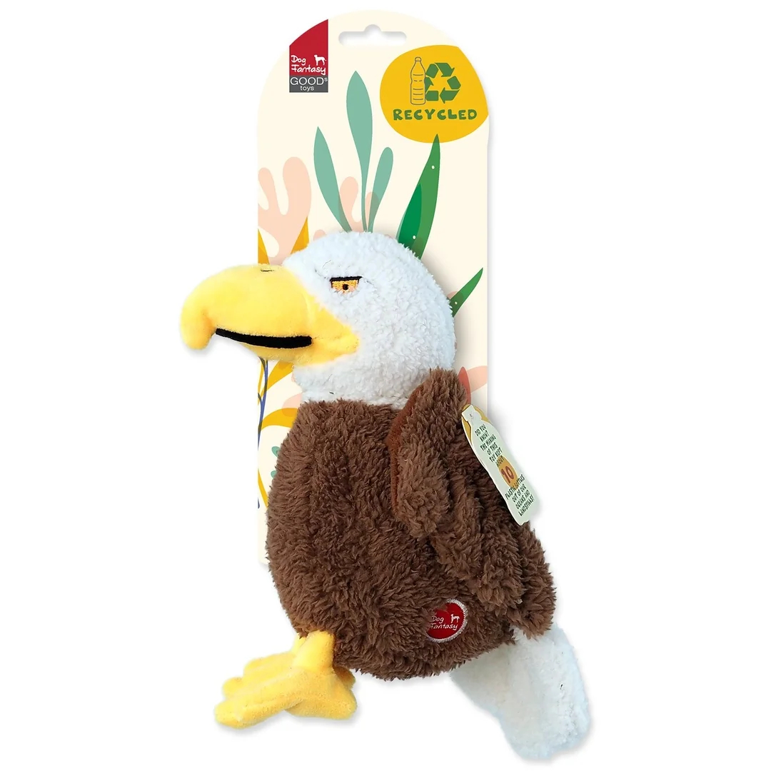 Hračka Dog Fantasy Recycled Toy orol pískací so šuštiacimi krídlami 21cm