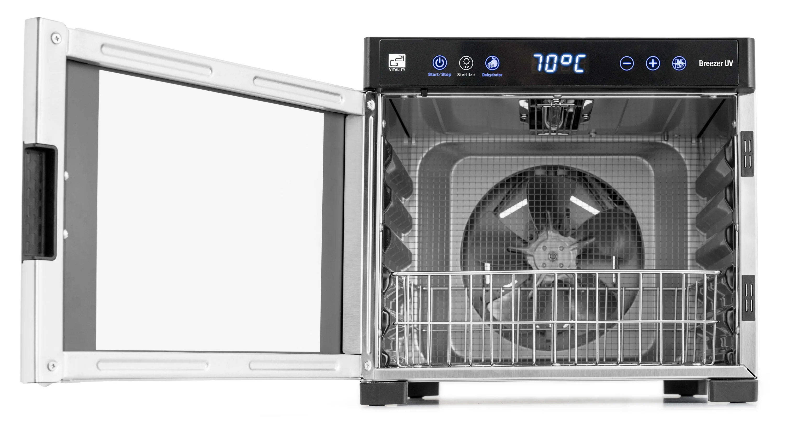 Sušička ovocia G21 Breezer s UV funkciou, nerez BRZ-650W-UV