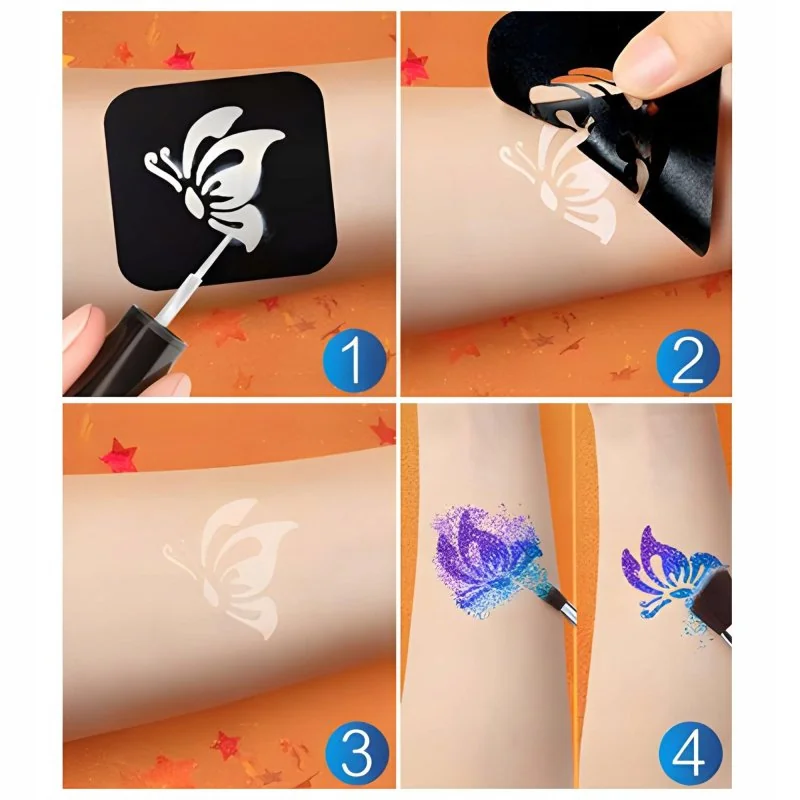 MG Tattoo Kit tetovacia sada pre deti, trblietavé