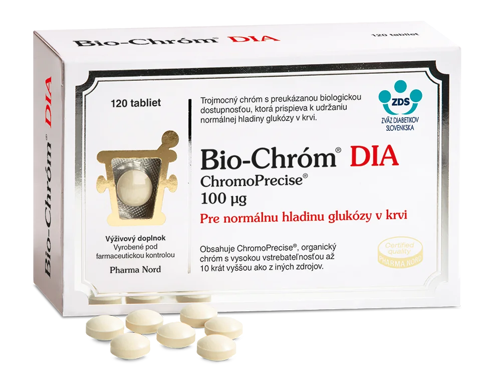 PHARMA NORD BIO-CROM DIA 100 MCG 120 tbl 1×120 tbl, výživový doplnok