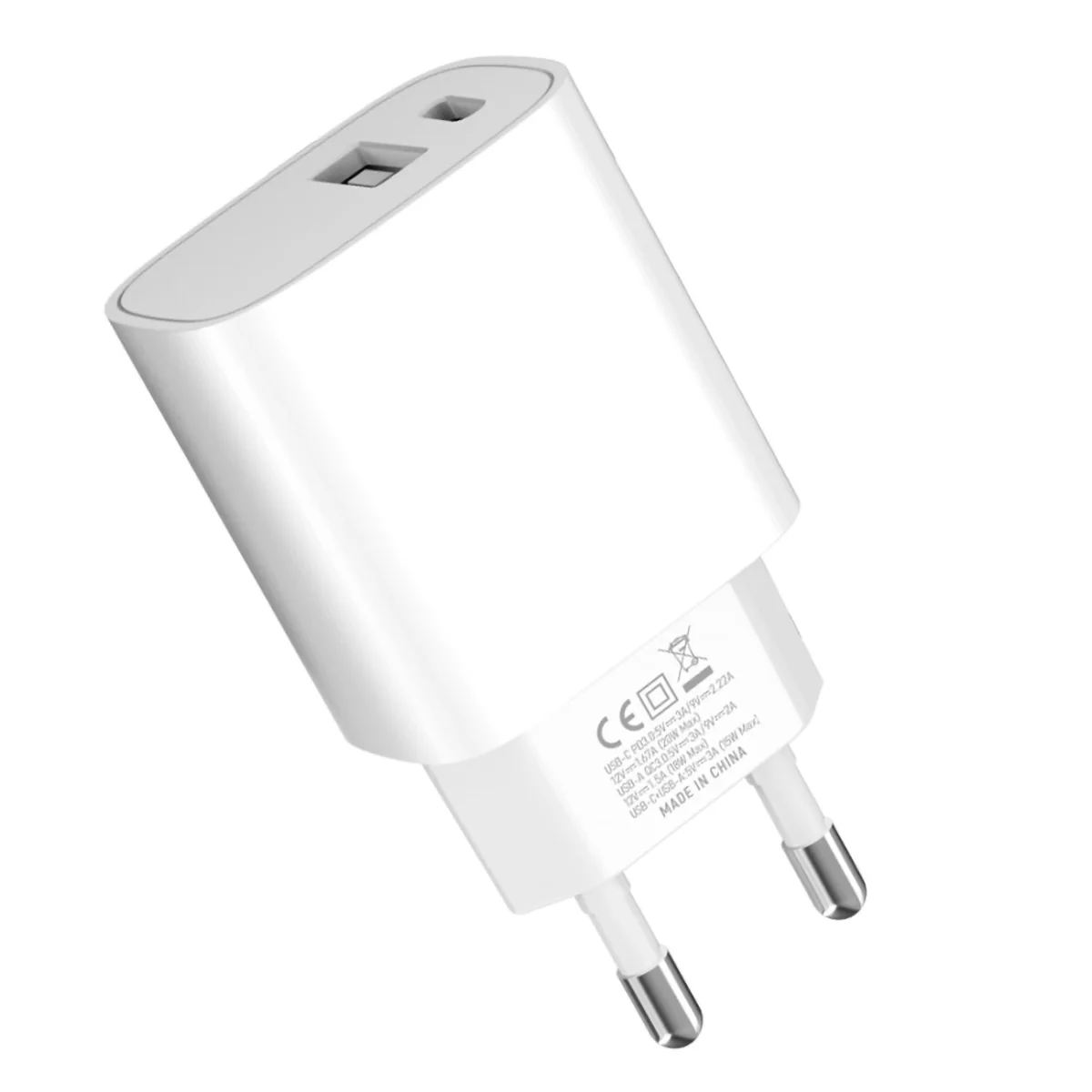 MG WGWCW sieťová nabíjačka USB / USB-C 20W, čierna 