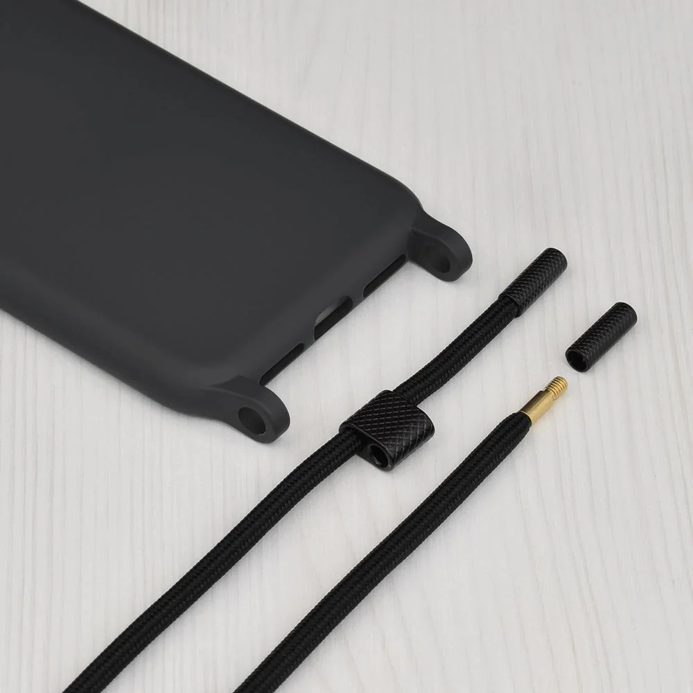 Puzdro s crossbody šňurkou pre iPhone 15 Pro Max - Čier
