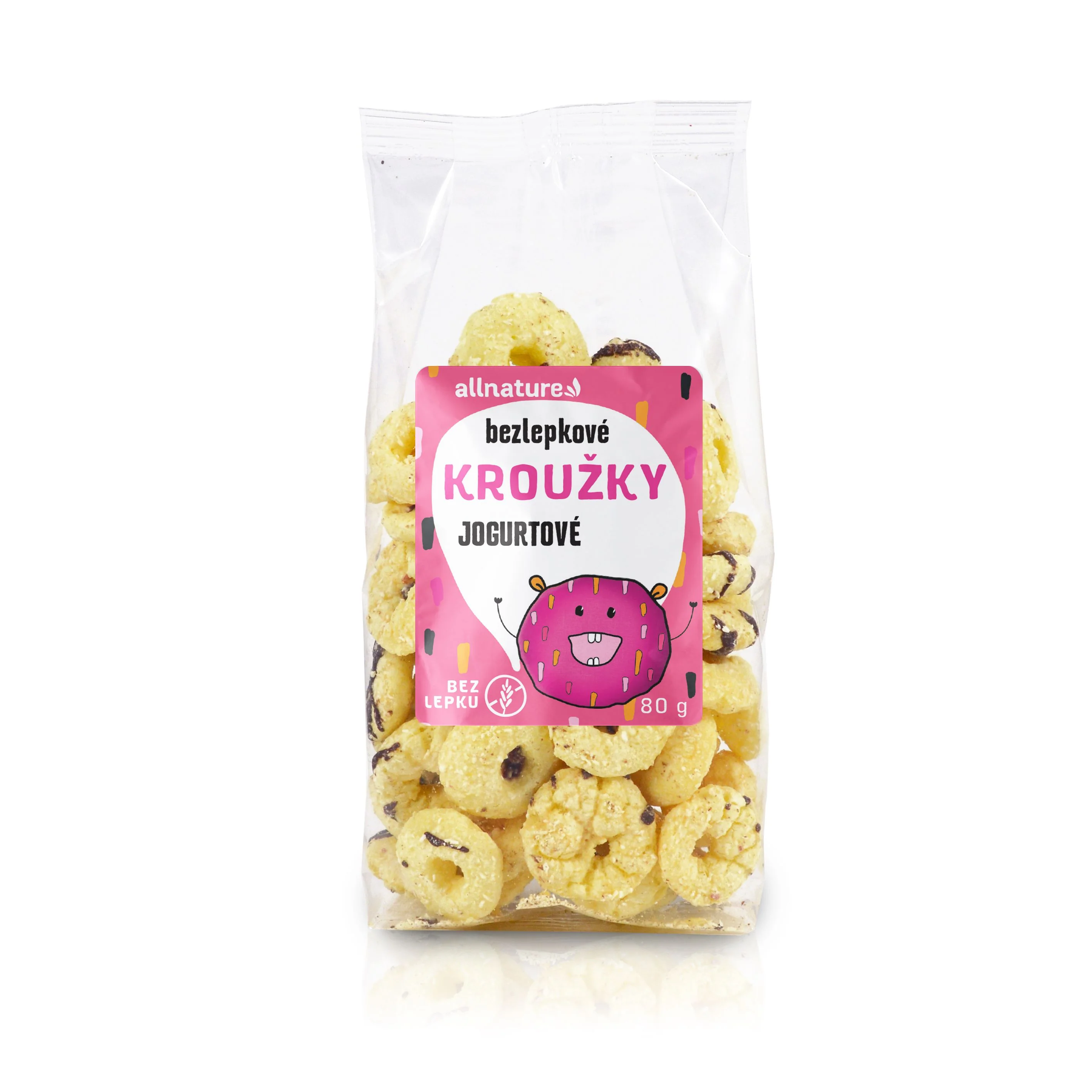 Allnature Krúžky Jogurtové 80g 1×80 g, jogurtové krúžky