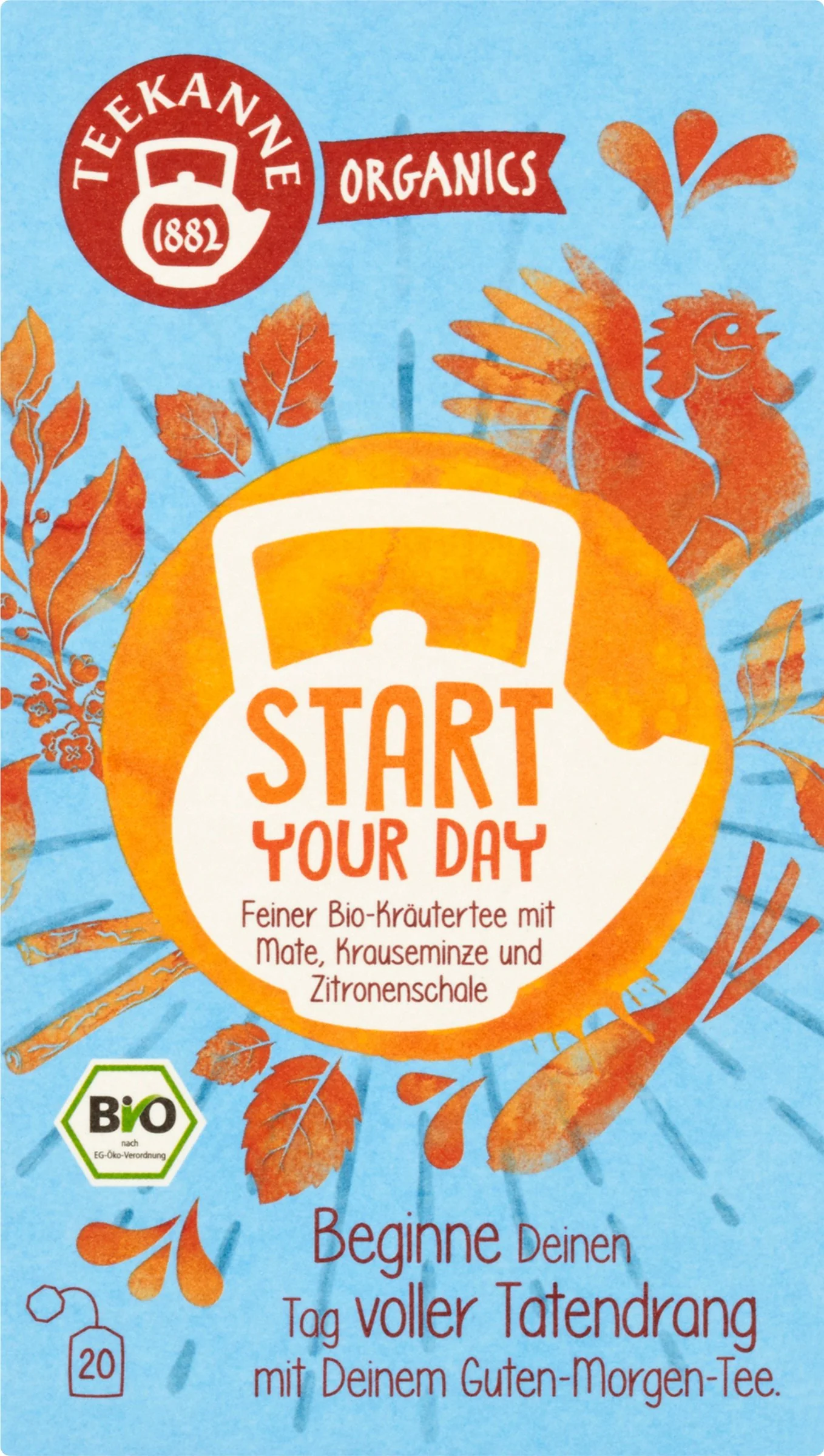 TEEKANNE BIO Start Your Day 1×36 g, bylinný čaj