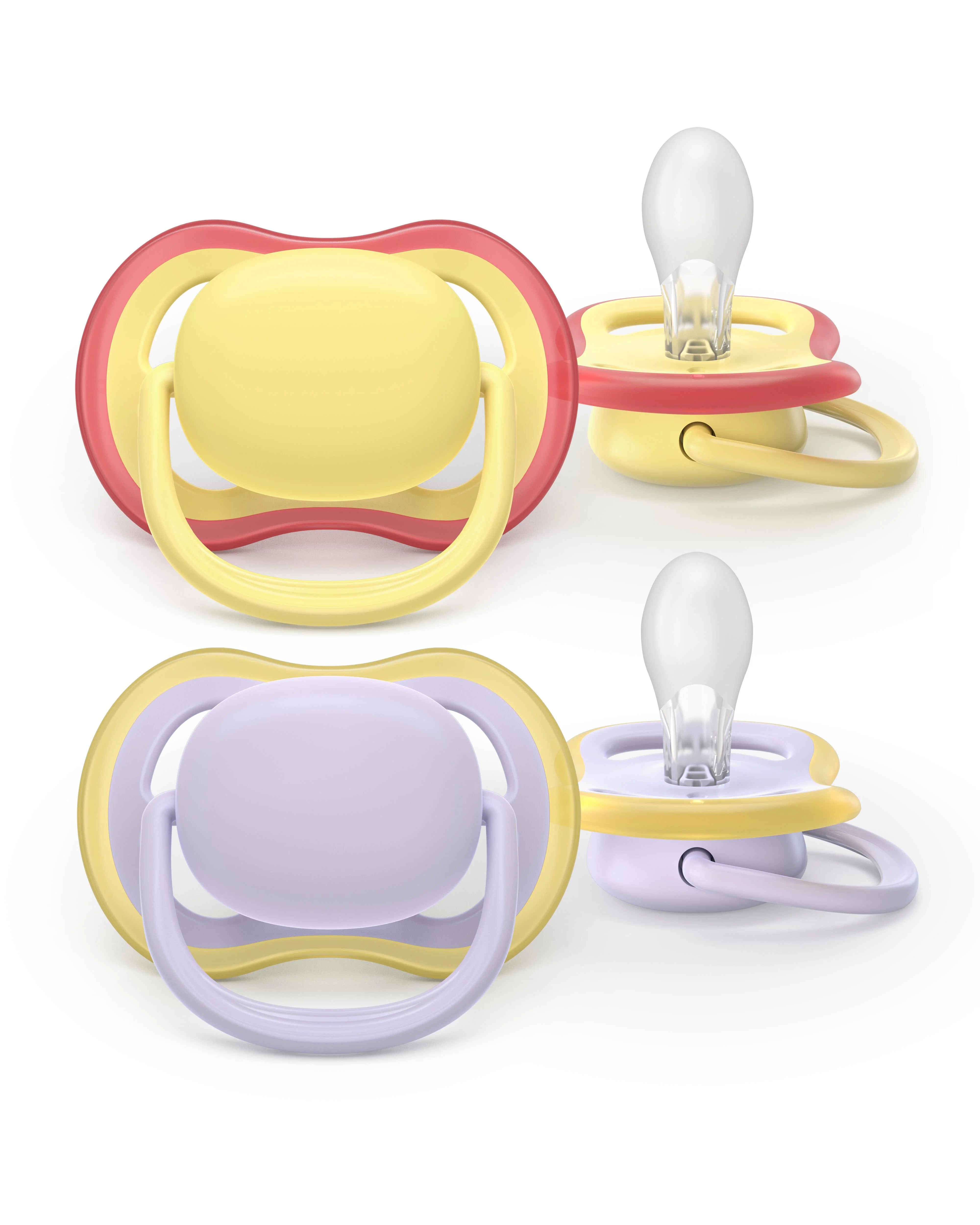 Philips AVENT - Cumlík Ultra air SCF087/03, 0-6 m, dievča, fialová/zelená 2 ks
