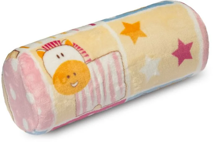 Vankúš VALEC mikro detský 15x35 53/119 ružový patchwork 1×1 ks, vankúš v tvare valca