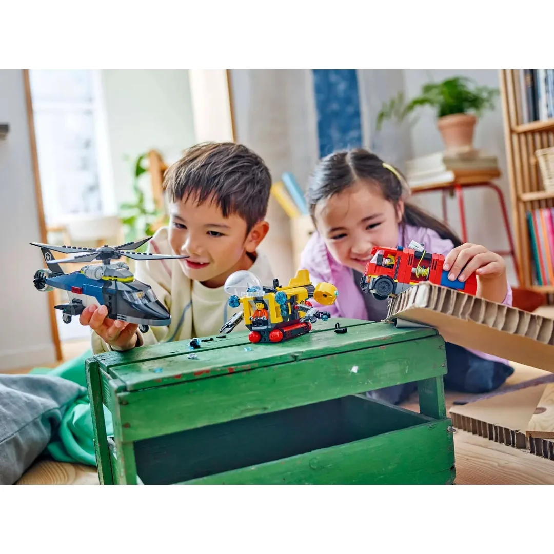 LEGO® City 60462 Remix: Helikoptéra, hasičské auto a ponorka