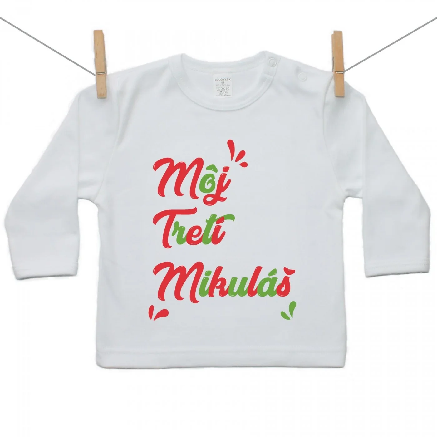 Boodyy Tričko s dlhým rukávom Môj tretí Mikuláš Veľkosť: 122