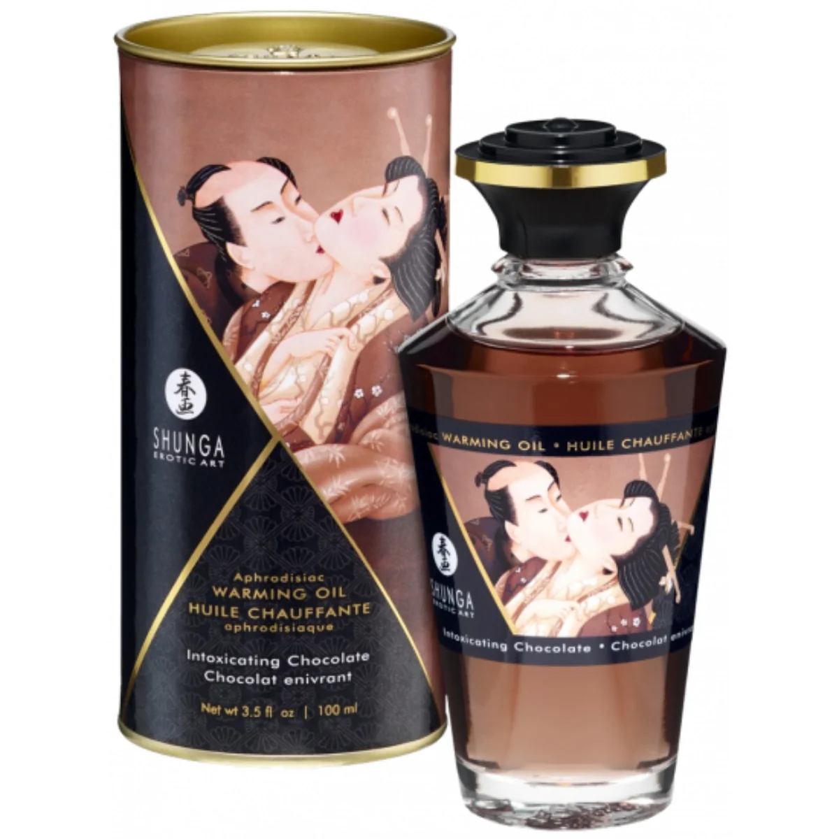 Aphrodisiac Warming Oil – ohrievací masážny olej, čokoláda