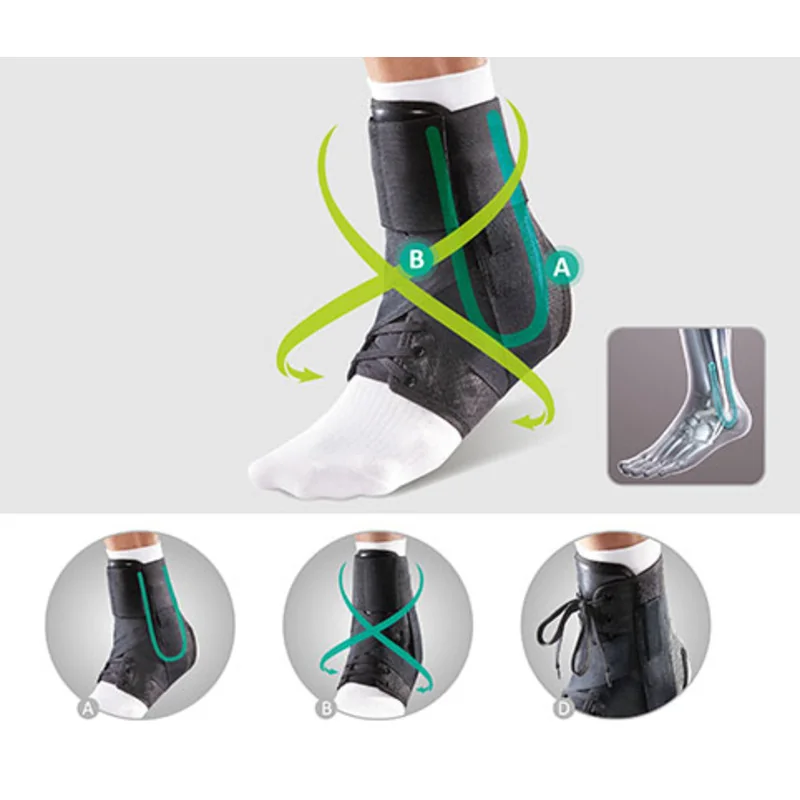 OPPO-MEDICAL Ortéza na členok so šnurovaním a popruhom, Veľkosť M
