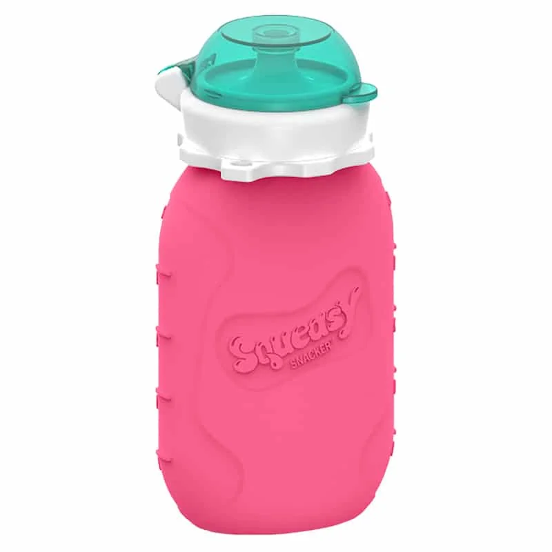 Squeasy Gear silikónová kapsička 180 ml - ružová
