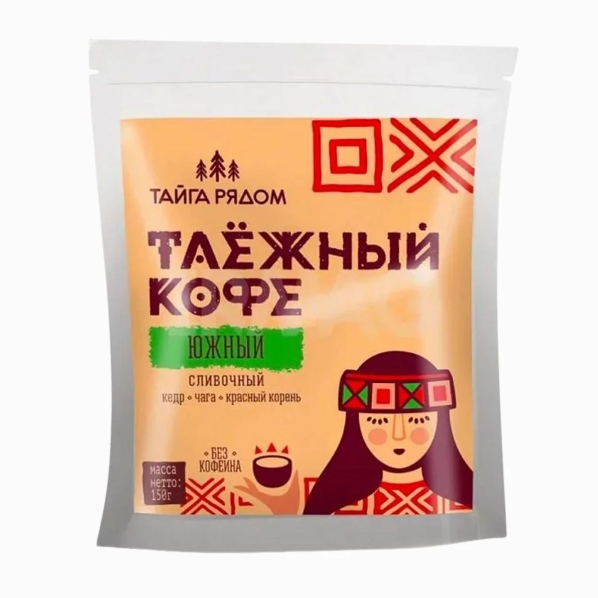 Tajga káva s cédrom, čakankou, čagou a červeným koreňom - krémová - 150 g - Specialist