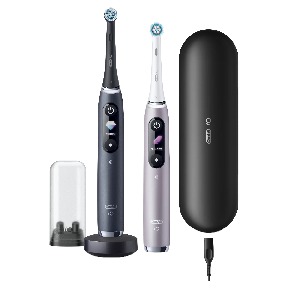 Oral B iO Series 9 Duo Black&Rose Elektrická zubná kefka 1×1 set, elektrická zubná kefka