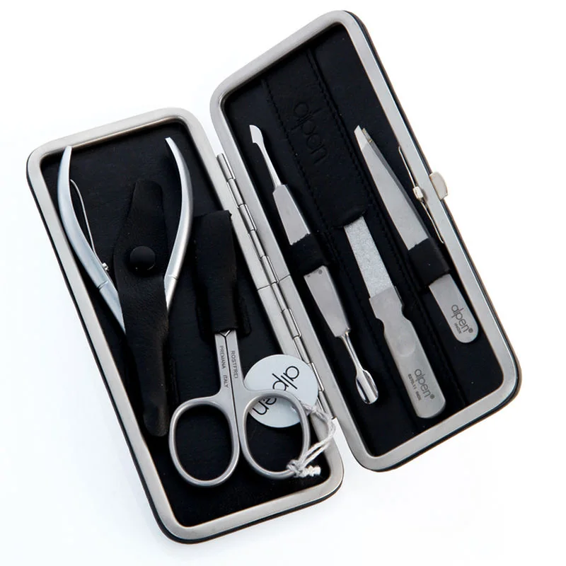 Sada na manikúru Inox Collection v koženom puzdre
