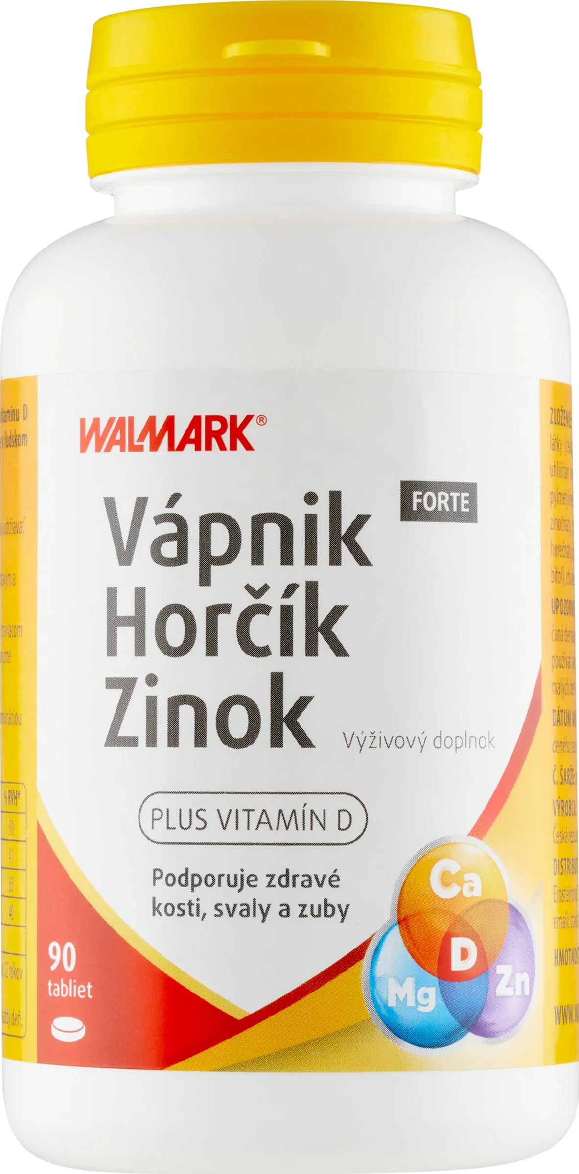 W line Vápník Horcík Zinek FORTE180tbl Promo VB24 1x1 set, výhodne balenie pre zdravé kosti, zuby a svaly