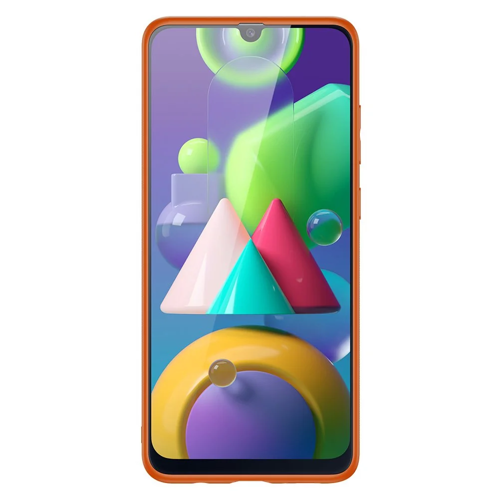 DUX DUCIS Yolo kožený kryt na Samsung Galaxy M30s, oranžový 
