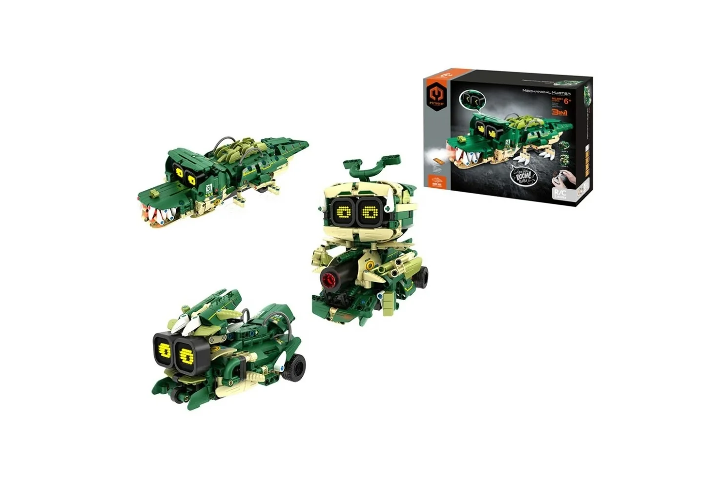 Stavebnica iM.Master Robot krokodíl 3v1 RC 513 dielikov
